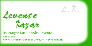 levente kazar business card