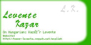 levente kazar business card